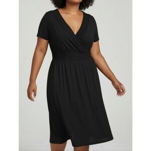 Talbot's Ruched Black Women's Dress